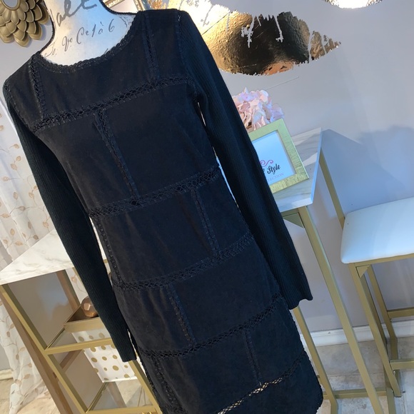 Suede & Sweater Dress - Picture 2 of 2